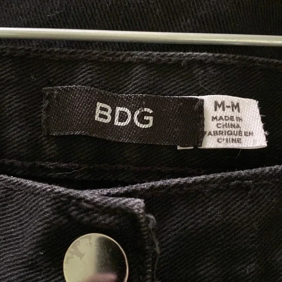 Urban Outfitters BDG Denim Black Button Mini Skirt - Picture 5 of 6